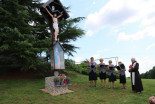 Blagoslov obnovljenega Juršnikovega križa v Oseku