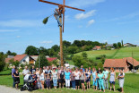 Postavljanje klopotca pri Filipičevih v Precetincih