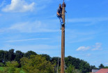 Postavljanje klopotca pri Filipičevih v Precetincih