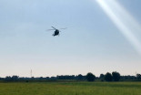 Pristanek helikopterja v Borecih