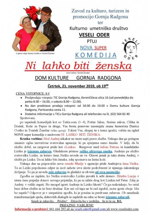  Ni lahko biti ženska - Komedija