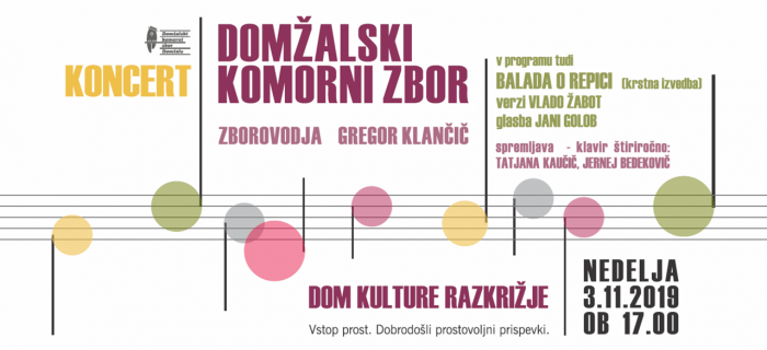 Koncert Domžalskega komornega zbora