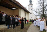 Blagoslov na novo urejene pevske sobe