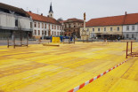 Postavljanje drsališča v Ljutomeru