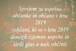 Sprejem za uspešne občanke in občane