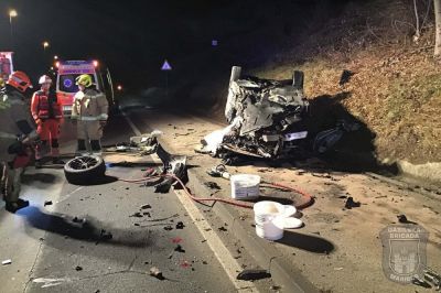 Na kraju prometne nesreče, foto: GB Maribor