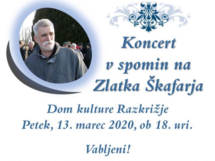 Koncert v spomin na Zlatka Škafarja