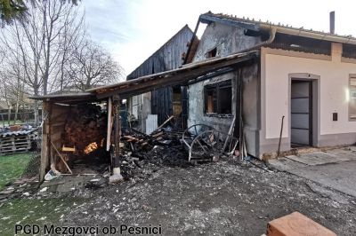 Požar so pogasili gasilci PGD Mezgovci ob Pesnici, Polenšak in Dornava
