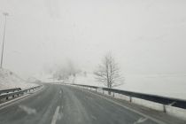 Sneg na avtocesti proti Mariboru