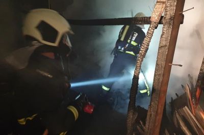 Požar v Srednji Bistrici, foto: PGD Črenšovci