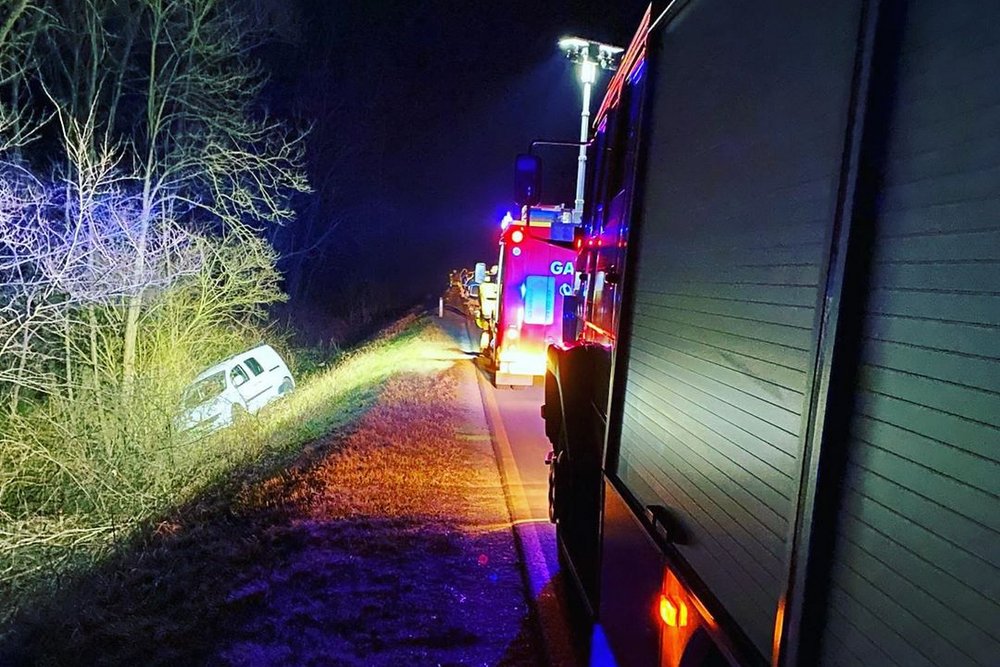 Prometna nesreča v Dokležovju, foto: PGD Murska Sobota