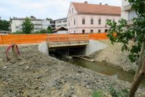Gradnja mostu čez Ščavnico v Ljutomeru