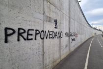 Grafiti proti Janši v Ljutomeru