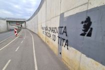 Grafiti proti Janši v Ljutomeru