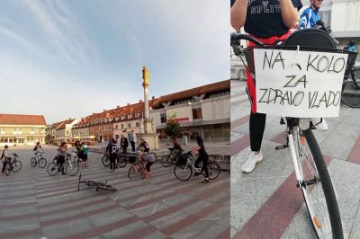 Protest na kolesih v Ljutomeru