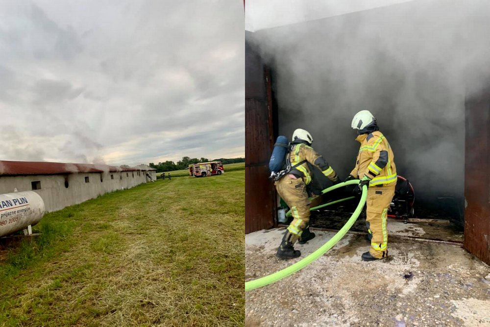 Požar v Spuhlji, foto: 112 Ptuj