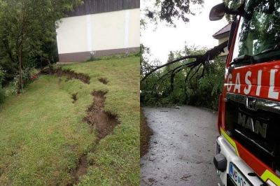 Gasilci so sanirali plazove in odstranjevali podrta drevesa