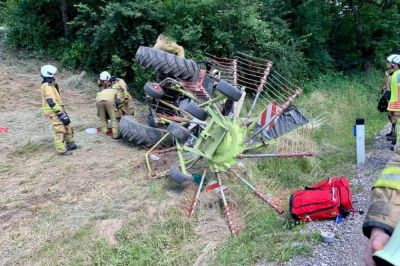 Traktor se je prevrnil, foto: 112 Ptuj