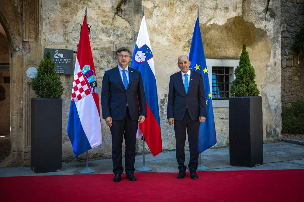 Andrej Plenković in Janez Janša