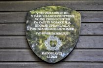 Odkritje spominske plošče v Radoslavcih