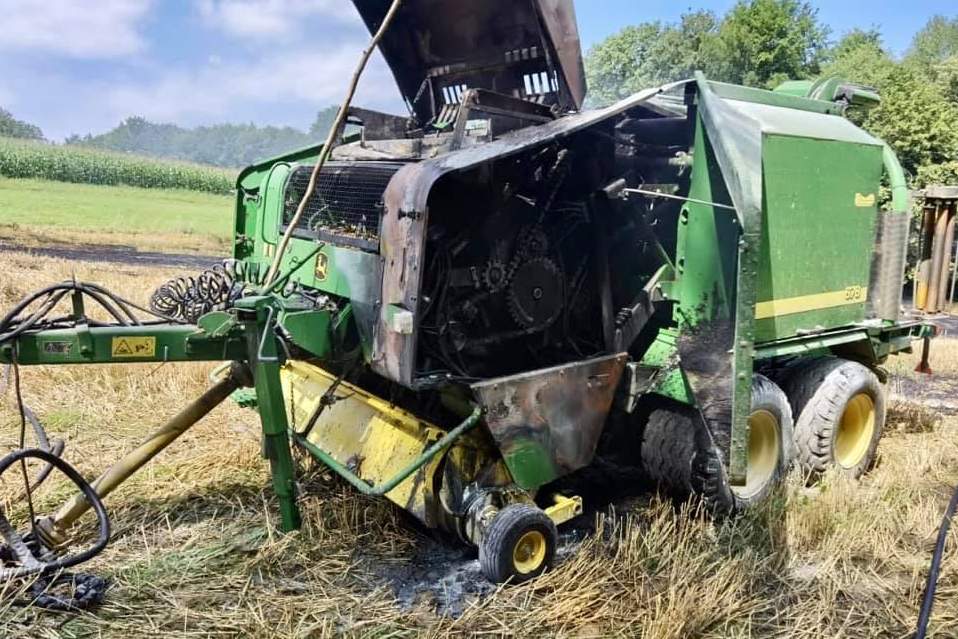 Zagorela je balirka, foto: PGD Gornja Radgona