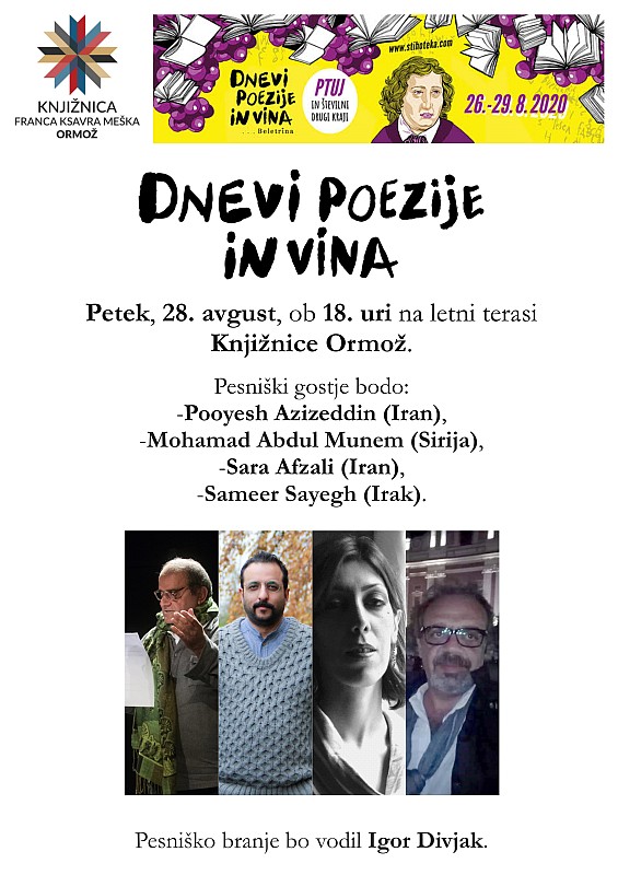 Dnevi poezije in vina v Knjižnici Omrož