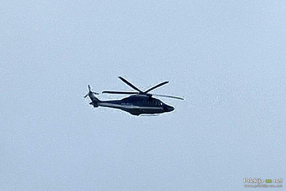 Policijski helikopter nad Ljutomerom