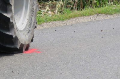 Pešec se je ob tem hudo telesno poškodoval in so ga z reševalnim vozilom prepeljali v SB Ptuj