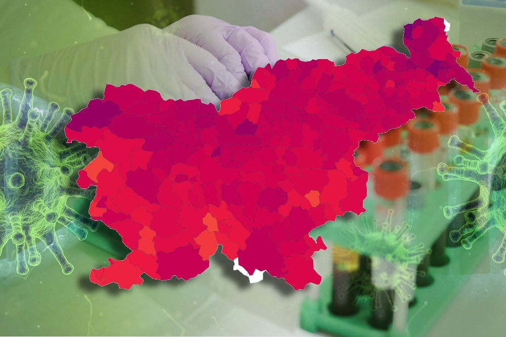 Zemljevid okužb v zadnjih 14 dneh