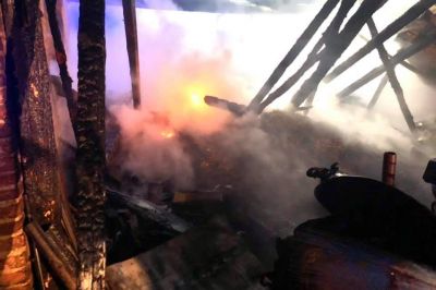 Požar je uničil objekt, foto: PGD Sveta Trojica