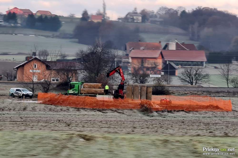 Gradnja daljnovoda Cirkovce-Pince v Prlekiji