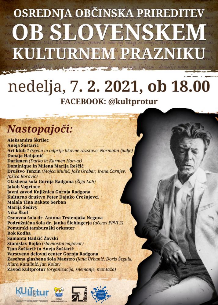 Osrednja občinska prireditev ob slovenskem kulturnem prazniku