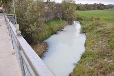 Dravinja je bila večkrat obarvana ali penasta, foto: PGD Slovenske Konjice