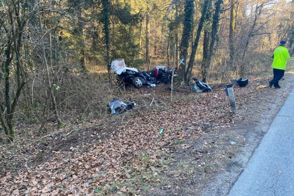 Prometna nesreča v Oplotnici, foto: PU Maribor