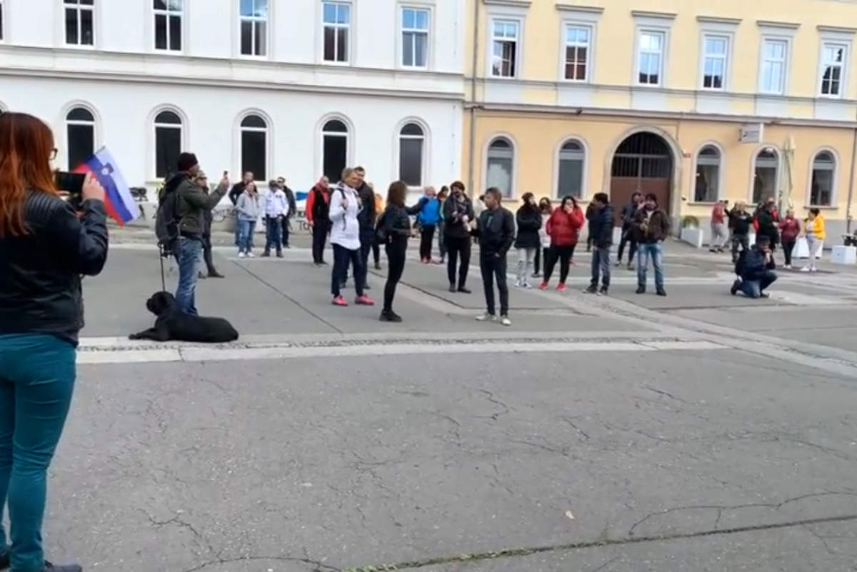 Nedeljski protest v Mariboru, foto: Maribor24.si