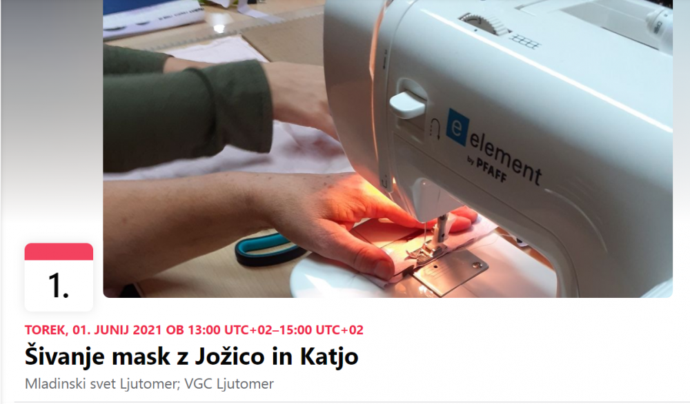 Šivanje mask z Jožico in Katjo
