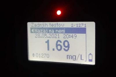 Alkotest je pokazal 1,69 mg/l