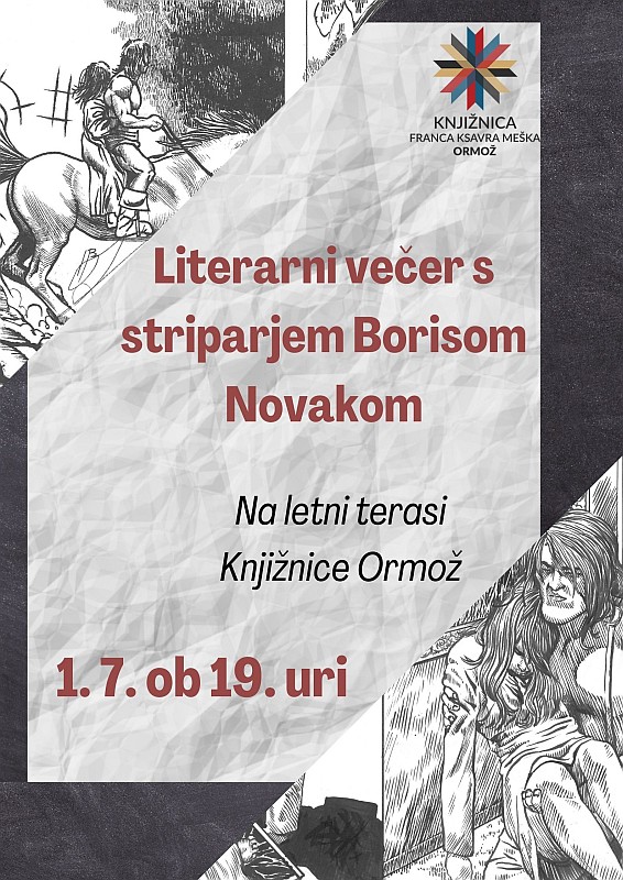 Literani večer s striparjem Borisom Novakom v Knjižnici Ormož