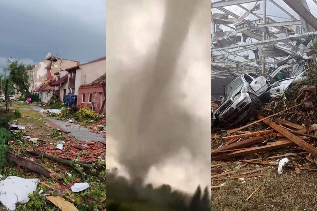 Češko je prizadel uničujoč tornado
