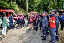 Sprejem gasilcev v Forest Glamping resortu Blaguš