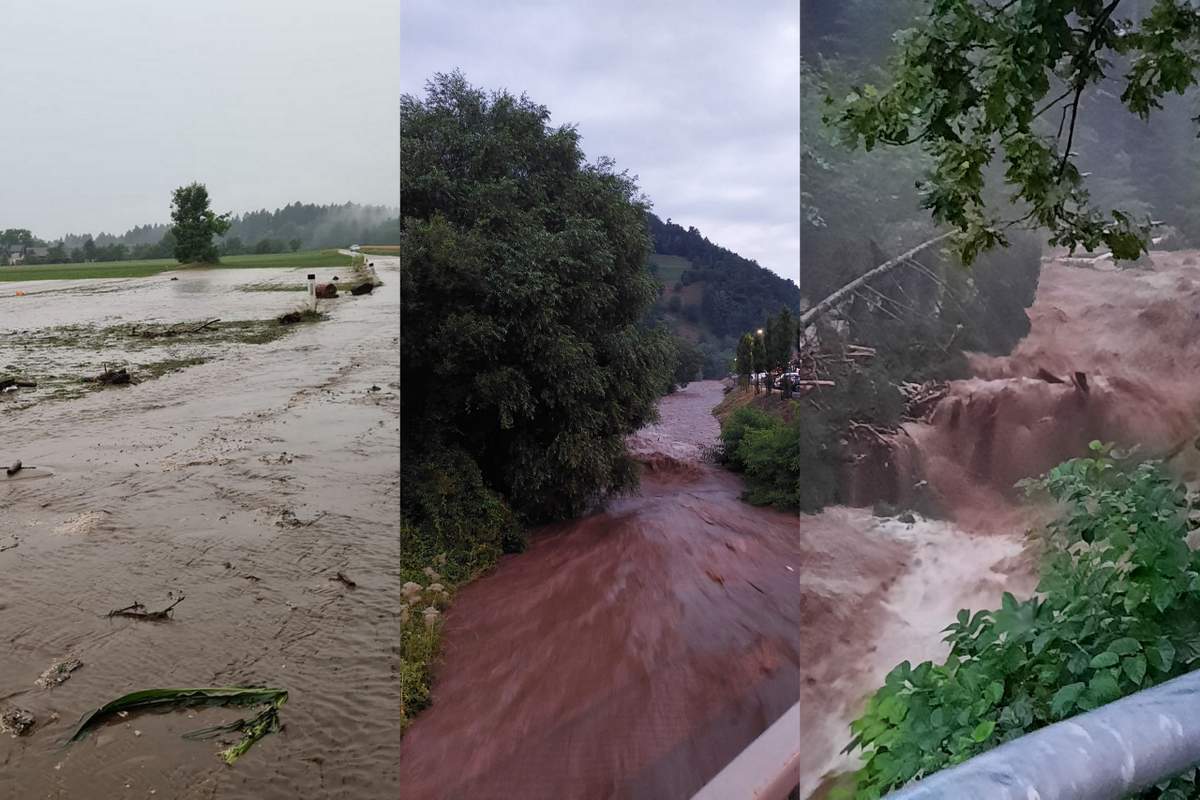 Koroško in del Štajerske je zajelo močno neurje z obilnim dežjem Koroško in del Štajerske je zajelo močno neurje z obilnim dežjem