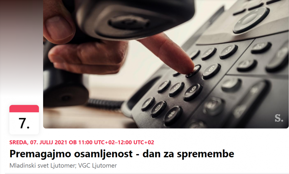 Premagajmo osamljenost - dan za spremembe