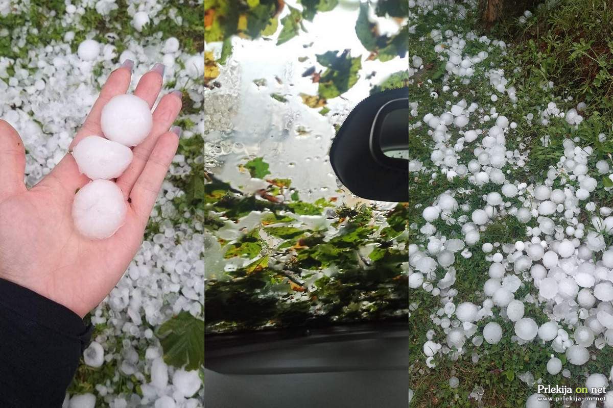 Toča je povzročila škodo na vozilih in poljščinah