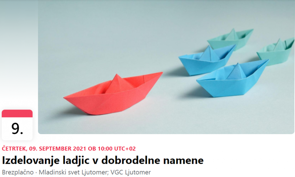 Izdelovanje ladjic v dobrodelne namene