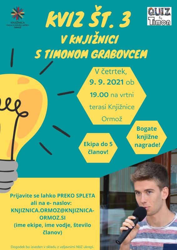 Kviz št. 3 v Knjižnici Ormož