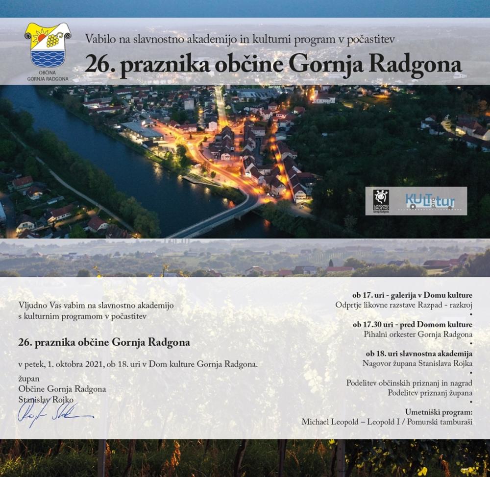 Slavnostna akademija v počastitev 26. praznika Občine Gornja Radgona