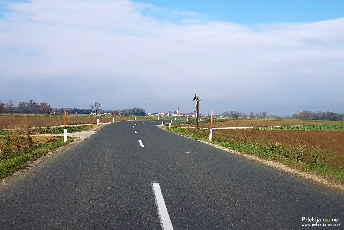 Državna cesta Ljutomer - Križevci, kjer se bo urejala kolesarska steza