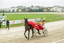 Zmagovalec Spominske dirke Ludvika Slaviča st., MON AMI PEŠKI z voznico Ajdo Gorenc