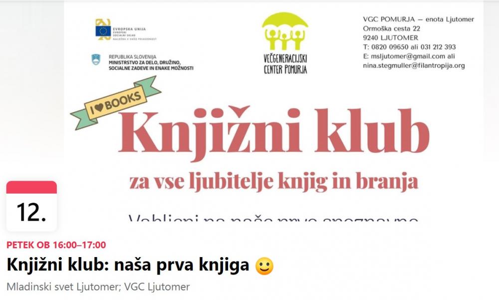Knjižni klub: naša prva knjiga