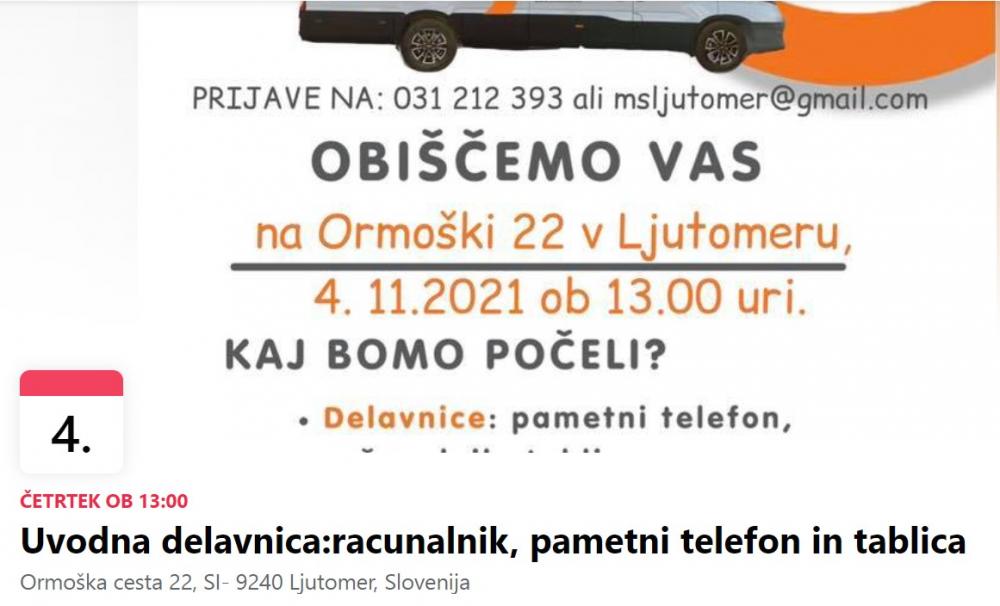 Uvodna delavnica: računalnik, pametni telefon in tablica